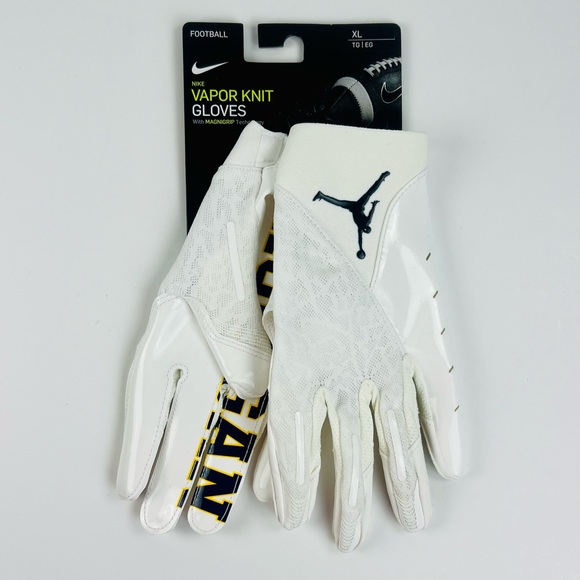 Jordan Other - Nike Jordan Vapor Knit NCAA Michigan Wolverines Receiver Football Gloves Sz XL